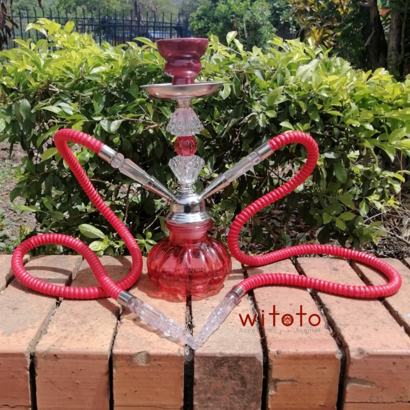 NARGUILA HOOKAH MOTIVO 4 ROJA